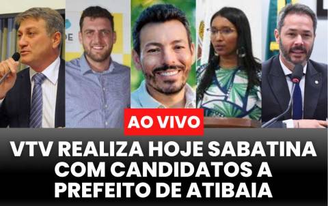 Ao Vivo: VTV Realiza Sabatina com Candidatos a Prefeito de Atibaia